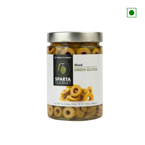 Sliced Green Olives (580 gms) By Sparta Gourmet