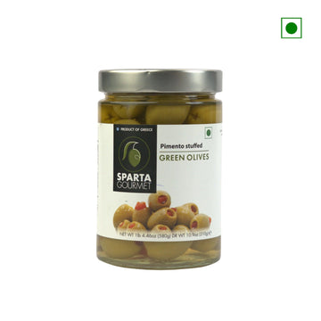 Pimento Stuffed Green Olives (580 gms) By Sparta Gourmet