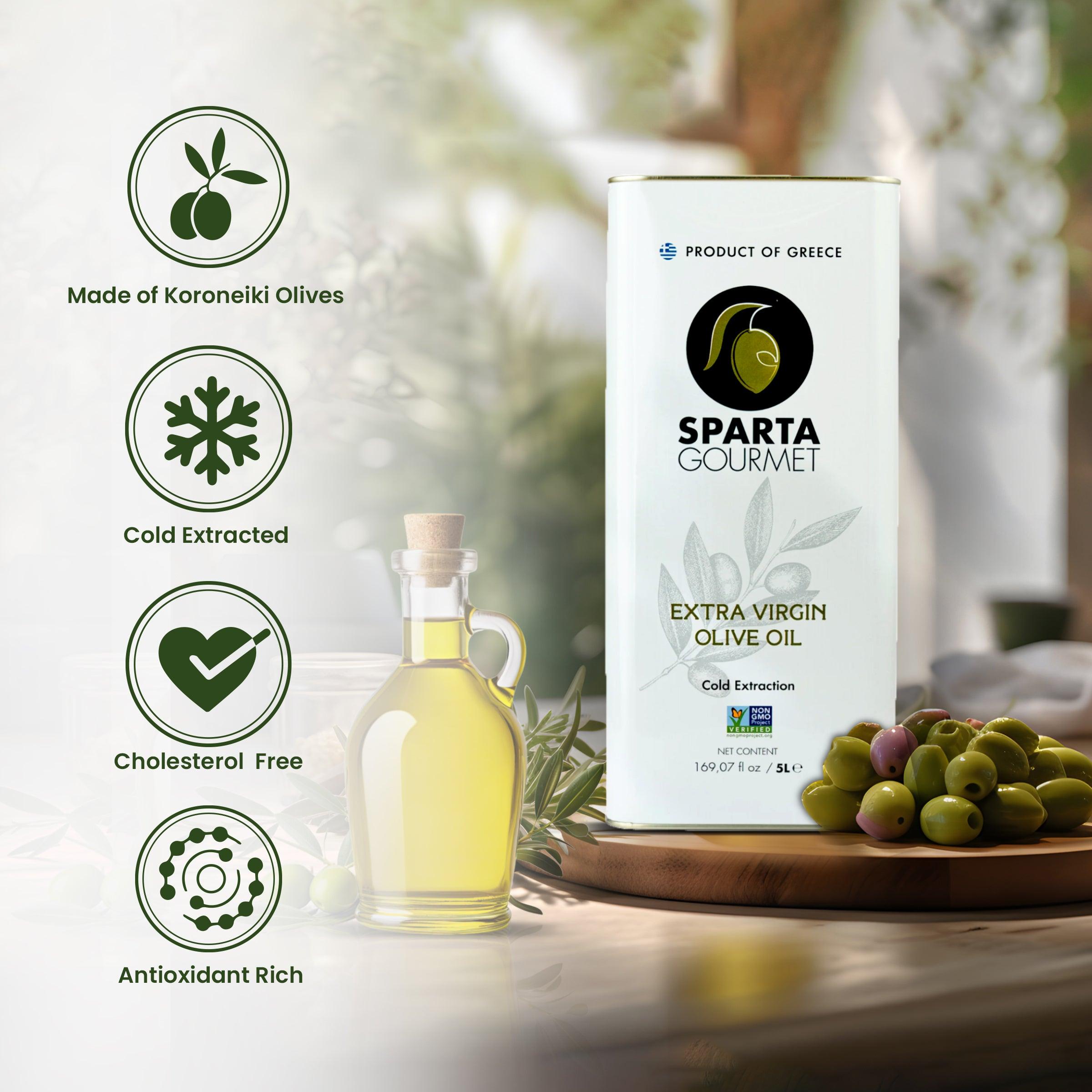Cold Extracted Extra Virgin Olive Oil 5L By Sparta Gourmet