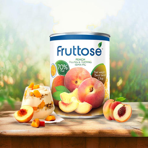 Peach Filling & Topping (70% Fruit) 3.3 Kg By Fruttose