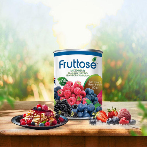 Mixed Berry Filling & Topping (60% Fruit) 610 Gms By Fruttose