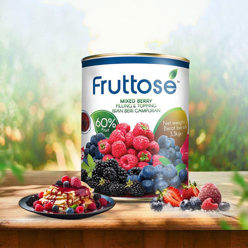 Mixed Berry Filling & Topping (60% Fruit) 3.3 Kg By Fruttose