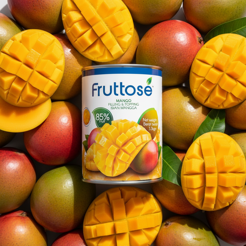 Mango Filling & Topping (85% Fruit) 3.3 Kg By Fruttose