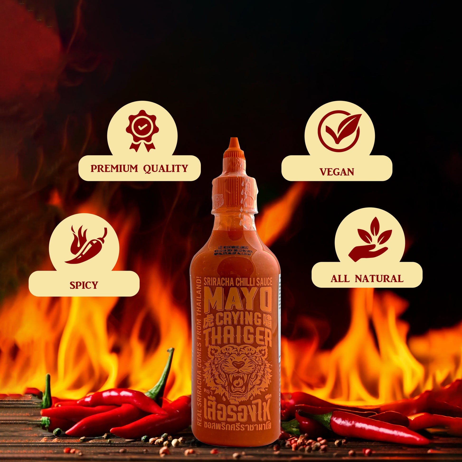 Suree Sriracha Mayo Chilli Sauce Features - Damati Foods