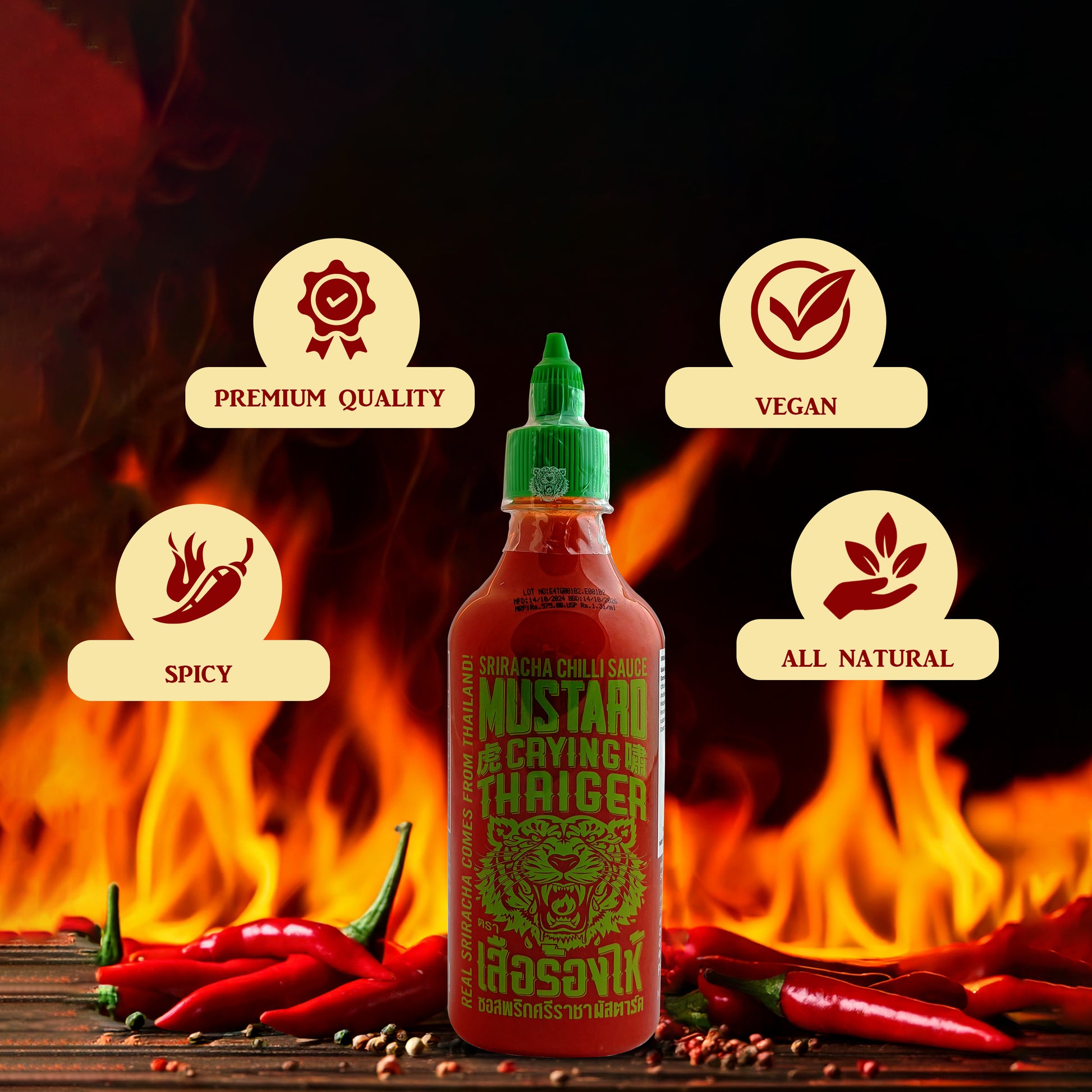 Suree Sriracha Mustard Chilli Sauce Features - Damati Foods
